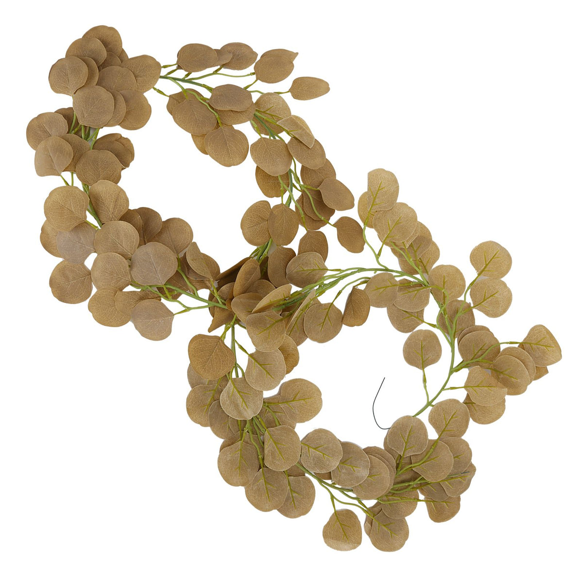 Fake Leaves Fabric Simulated Exquisite Greenery Eucalyptus Garland for Home WeddingYellow