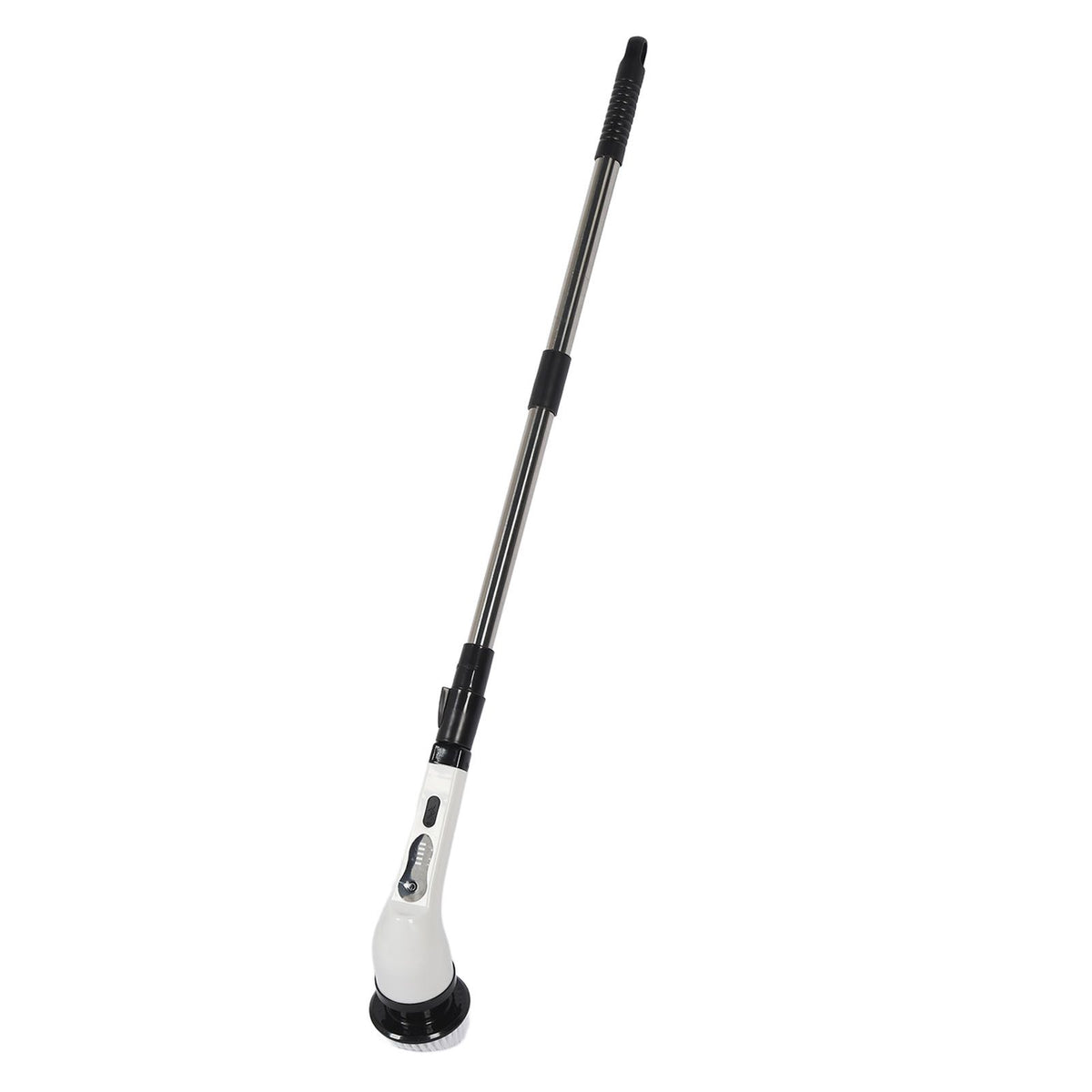 Electric Handheld Brush Adjustable Extension Handle Powerful Highly Efficient Labor Saving Electric Spin Scrubber for Bathroom Kitchen 9 Heads White