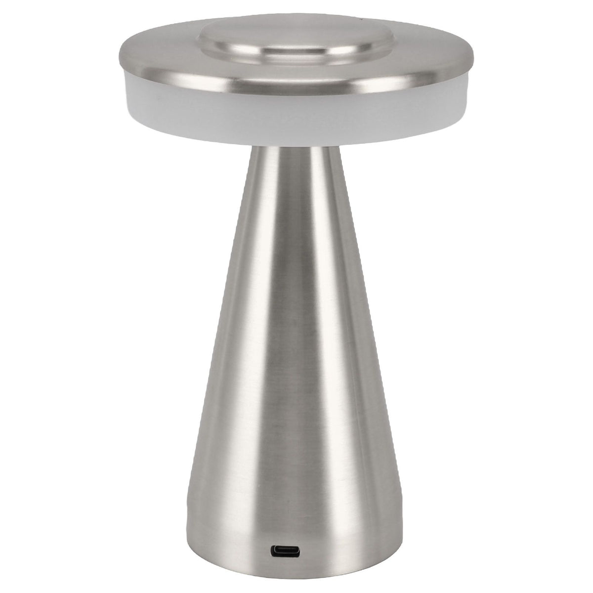 Portable LED Bedside Night Light 3 Color Temperature top Touch control Rechargeable Battery Bedside Lamp Silver