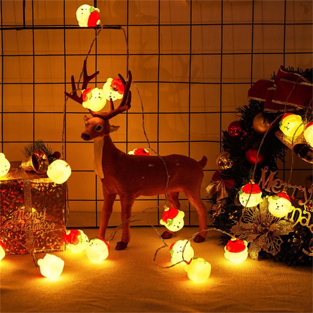 LED Christmas Light Christmas Snow Bear String Lights Home Decoration Lights for Gardens Terraces and Lawns