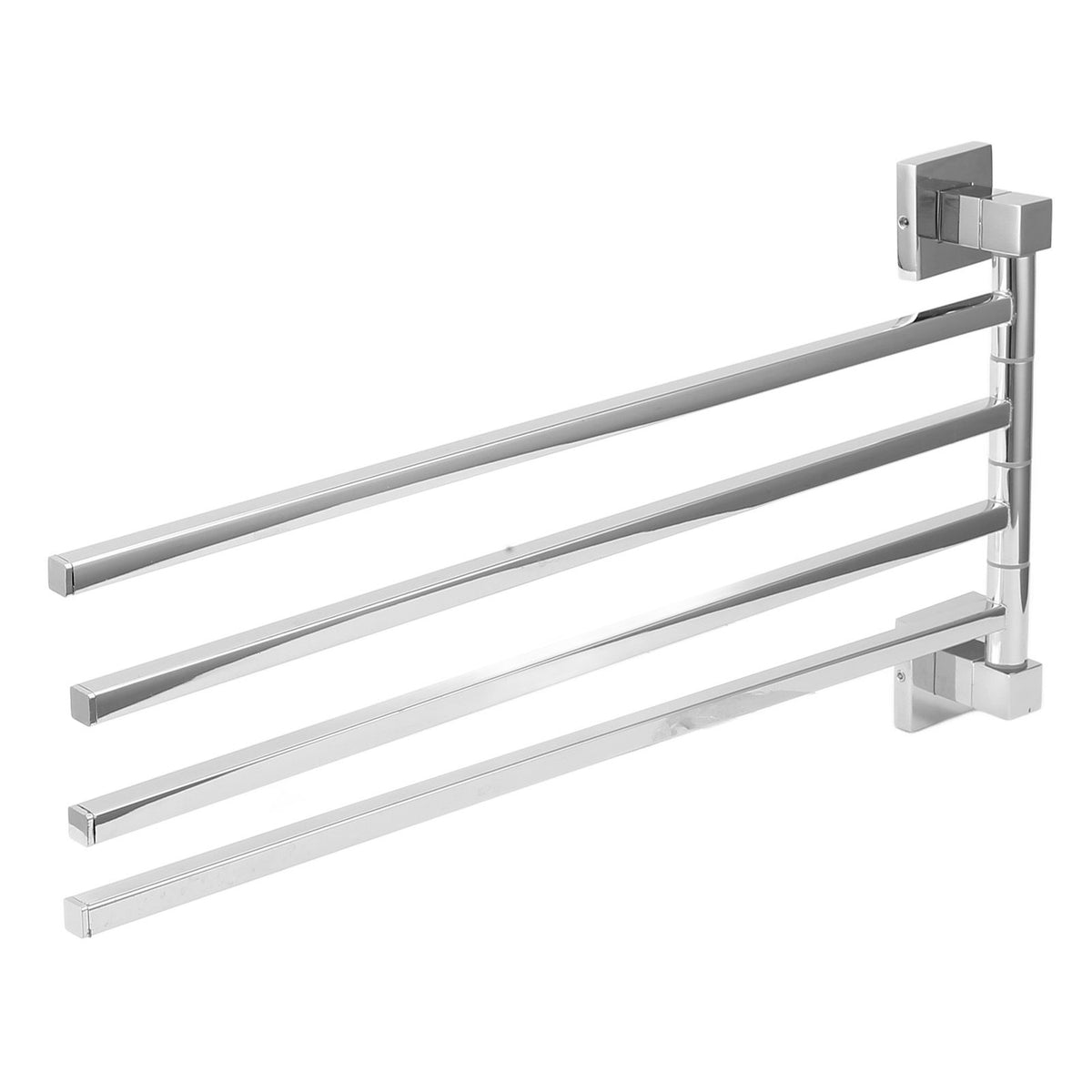 Stainless Steel Towel Rack Bar 180° Rotatable Towel Bathrobe Hanger Holder for Bathroom4 Rods