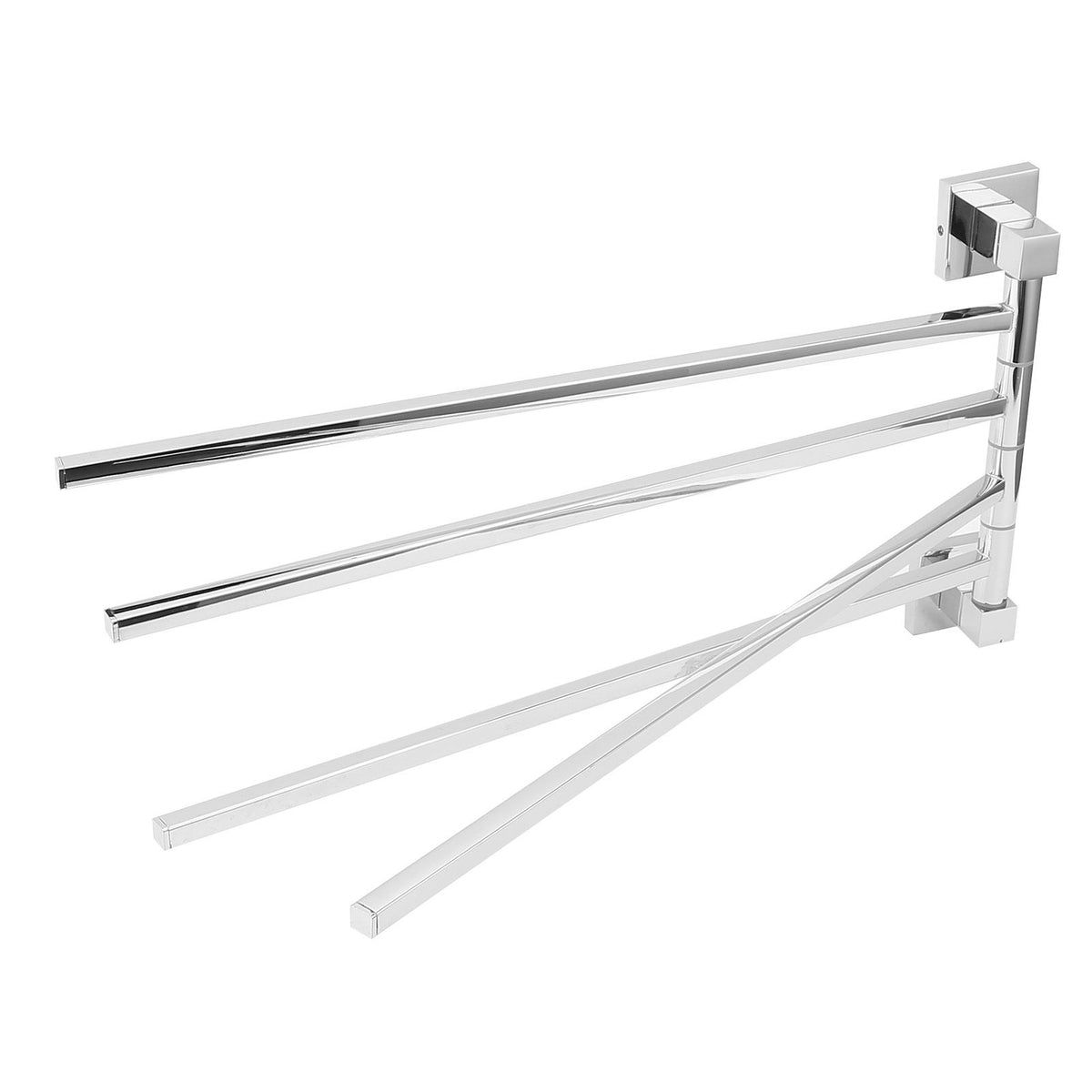 Stainless Steel Towel Rack Bar 180° Rotatable Towel Bathrobe Hanger Holder for Bathroom4 Rods