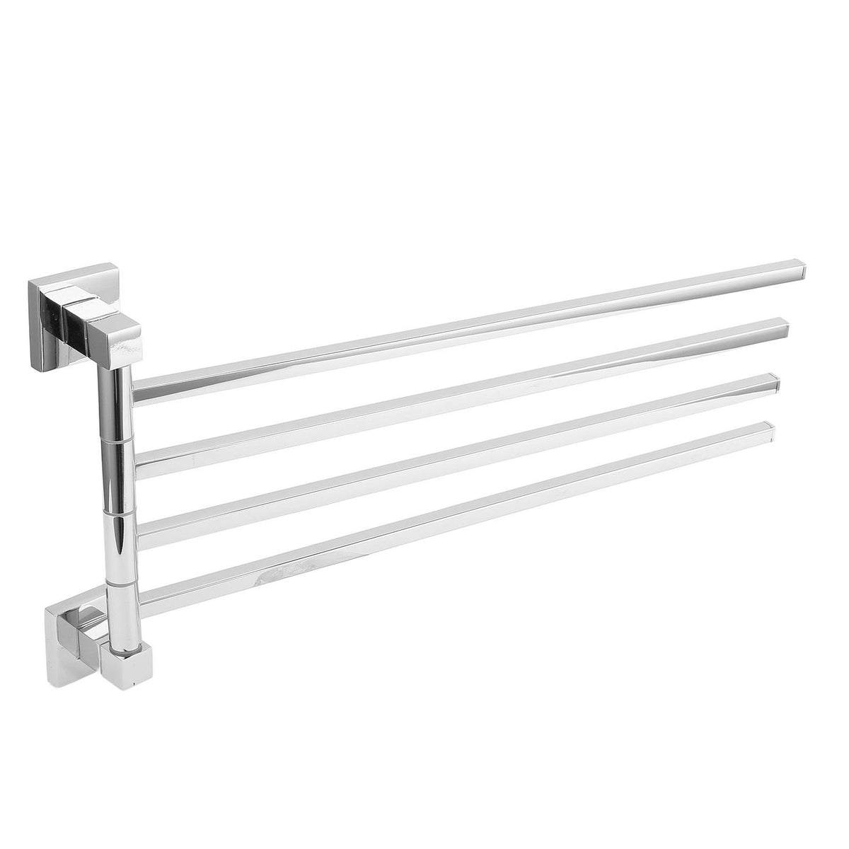 Stainless Steel Towel Rack Bar 180° Rotatable Towel Bathrobe Hanger Holder for Bathroom4 Rods