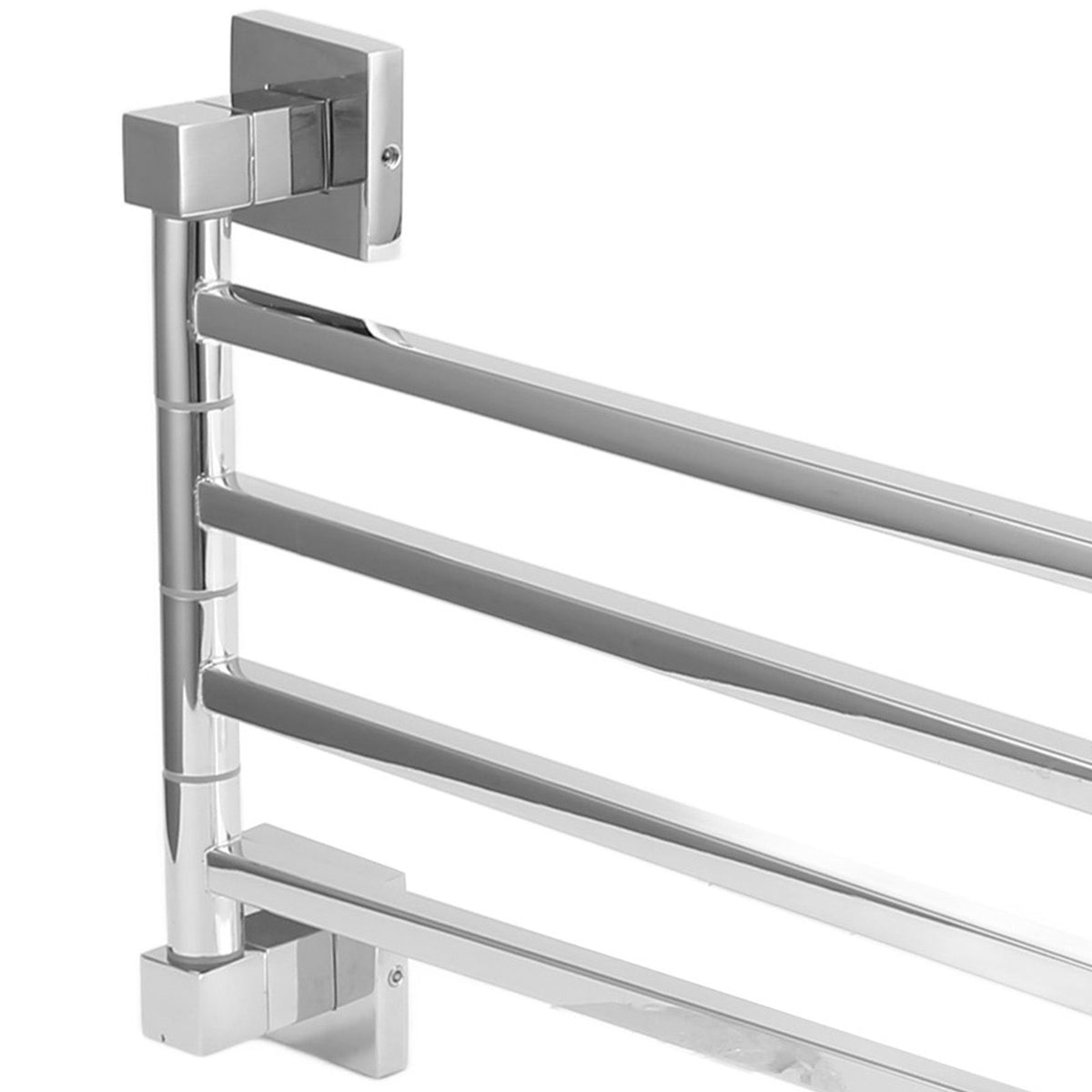 Stainless Steel Towel Rack Bar 180° Rotatable Towel Bathrobe Hanger Holder for Bathroom4 Rods