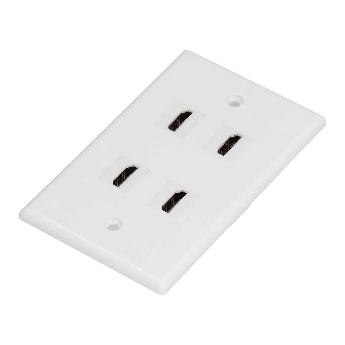 4 HD Multimedia Interface Wall Plate US Standard ABS Outlet Panel for AV Receiver Home Theater System
