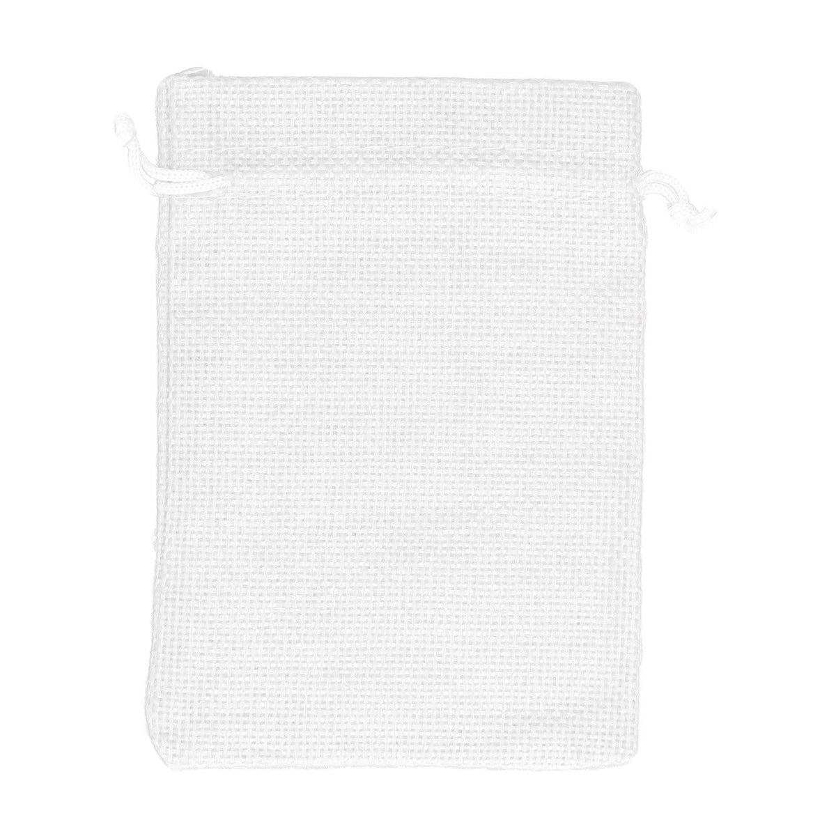 24PCS Christmas Bag Lucky Number Drawstring Christmas Sack Advent Calendar Christmas PouchWhite