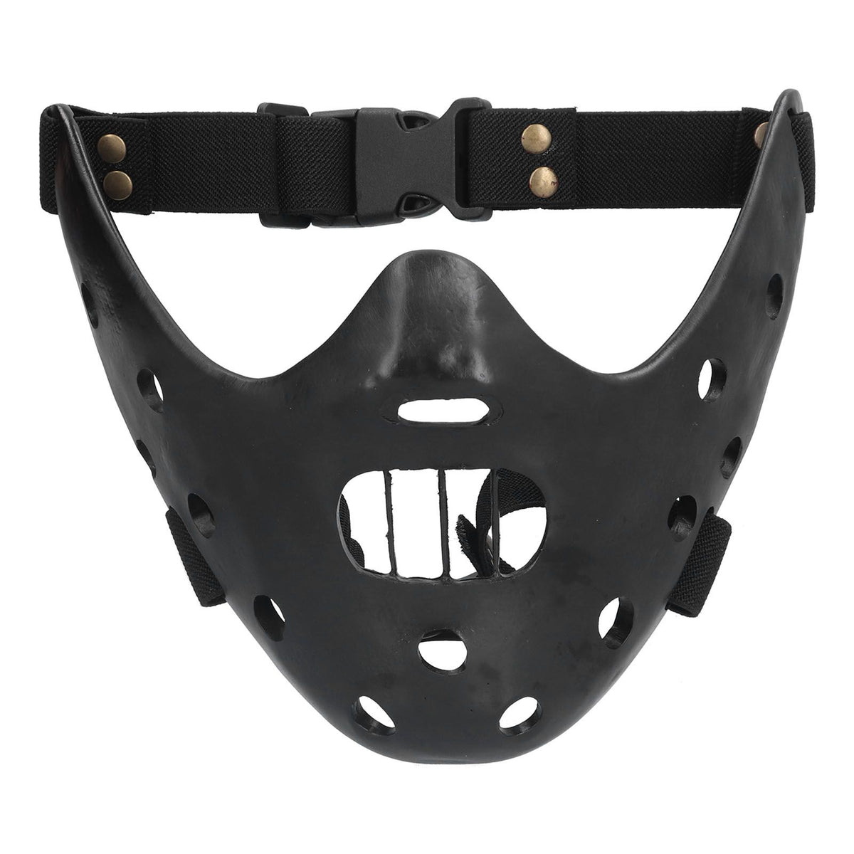 Lamb Mask Black Durable Adjustable Resin Cosplay Mask for Halloween Carnival Parties