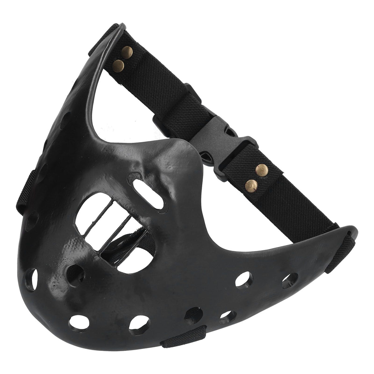 Lamb Mask Black Durable Adjustable Resin Cosplay Mask for Halloween Carnival Parties