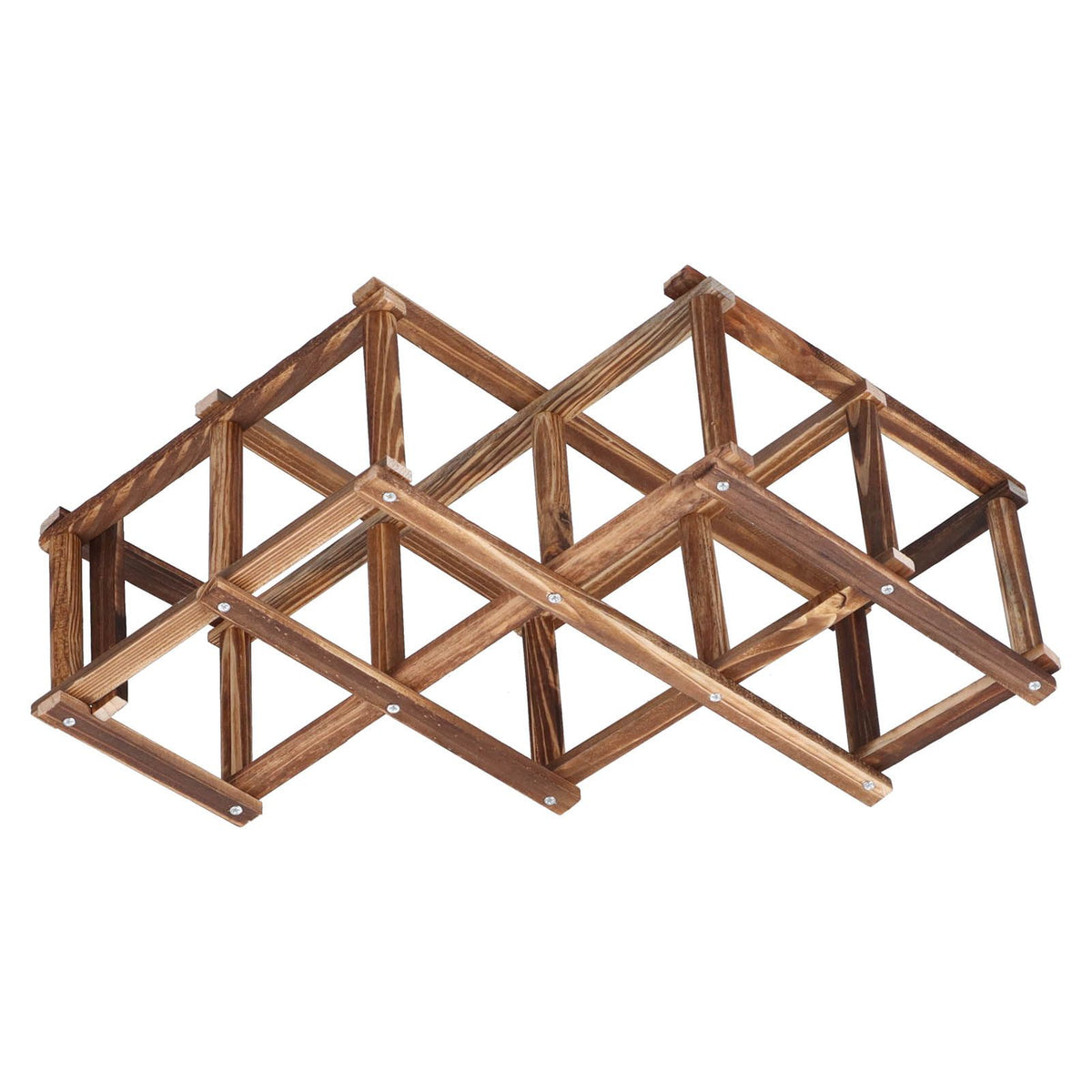 Foldable Wine Cabinet Pine Durable Elegant Simple Wine Rack Cabinet for Home Hotel OfficeRoast Color 6 Bottles