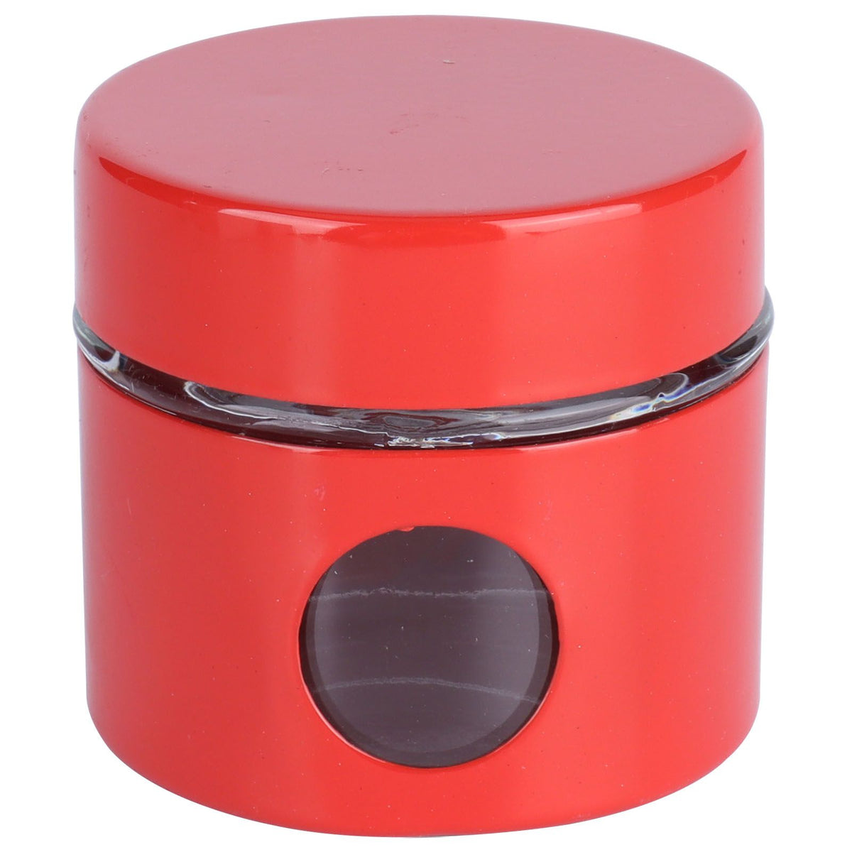 Coffee Bean Container Iron Glass Mini Sealed Jar Kitchen Storage Tank for Beans TeaRed