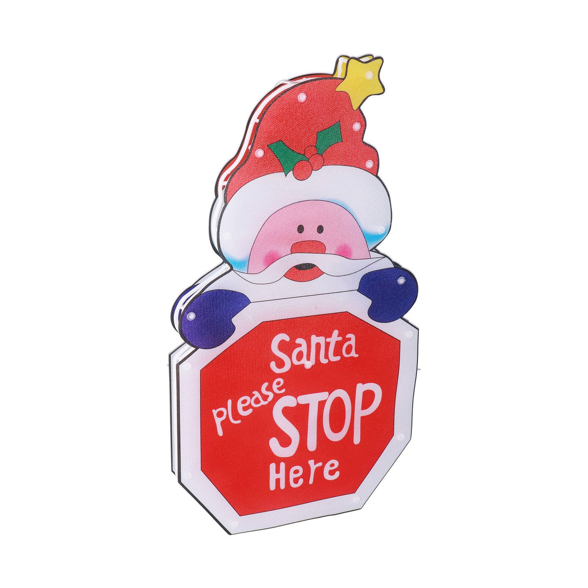 LED Christmas Decoration Light Santa Claus Lighted Window Decoration Battery Powered with Suction Cup for Christmas Decoration