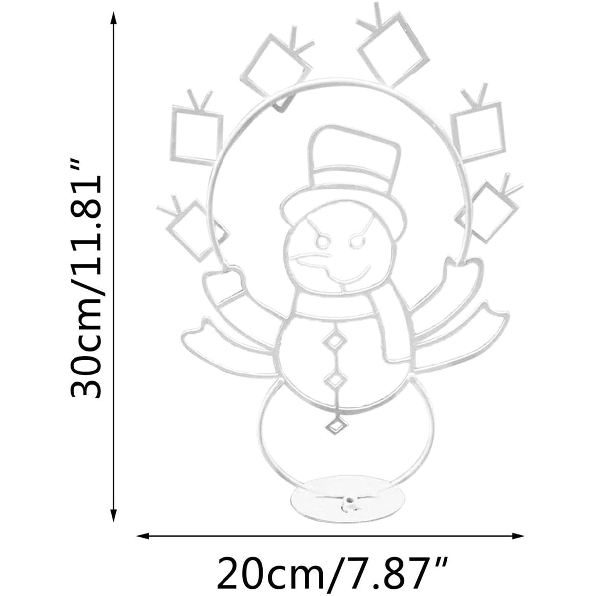 Funny Snowman Light Durable Metal Bright Light Decorative Stylish Snowman Light for Winter Christmas