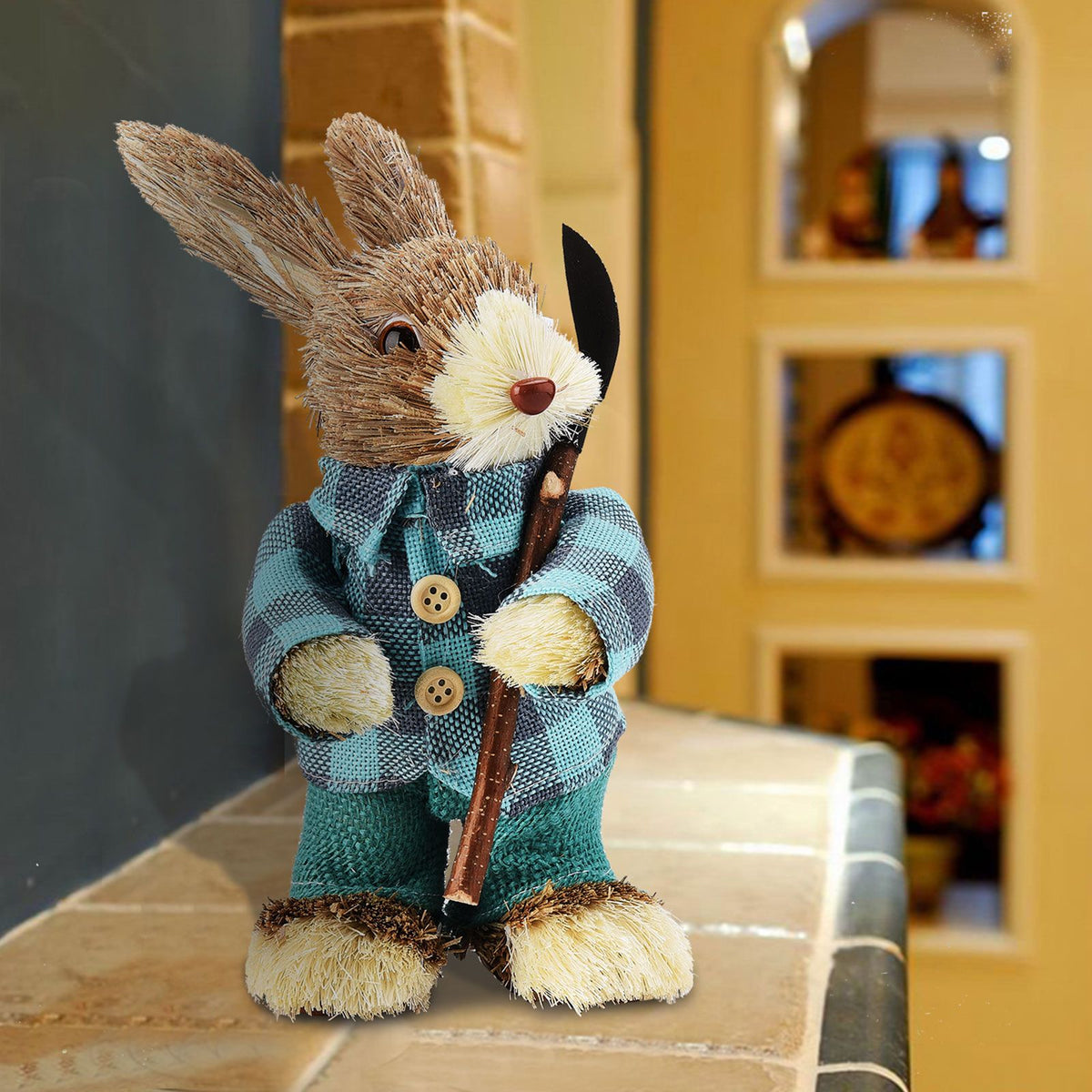 Cattail Eco Friendly Bright Colors Lifelike Durable Easter Bunny Figurine