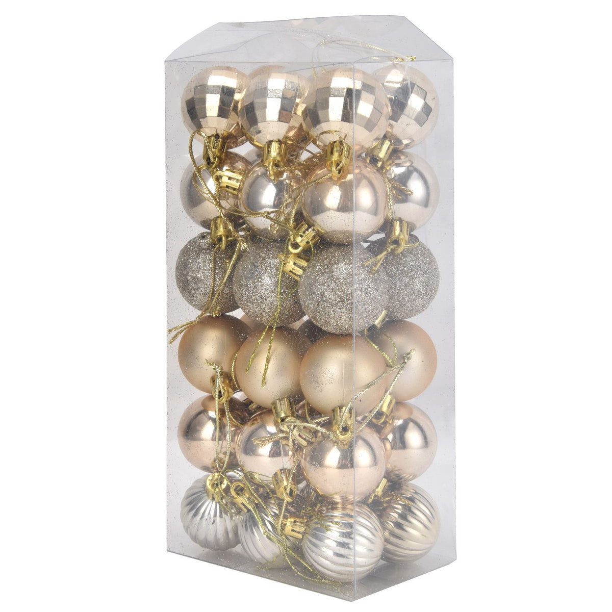 36Pcs Christmas Tree Ball Ornaments Shatterproof Hanging Decorations Xmas Pendant for Festival Holiday PartyGold