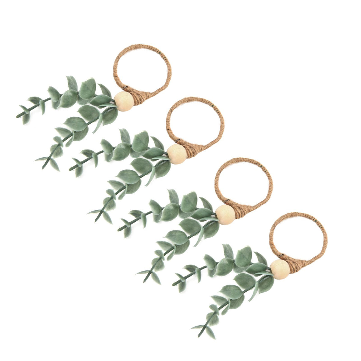 4Pcs Napkin Rings Simple Decorative Handicraft Leaf Flower Napkin Rings for Weddings New Years Parties6640