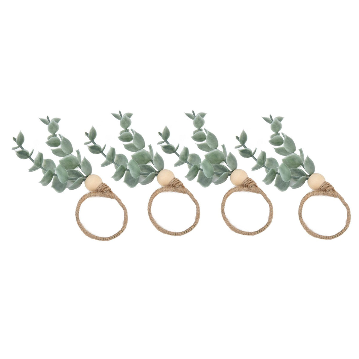 4Pcs Napkin Rings Simple Decorative Handicraft Leaf Flower Napkin Rings for Weddings New Years Parties6640