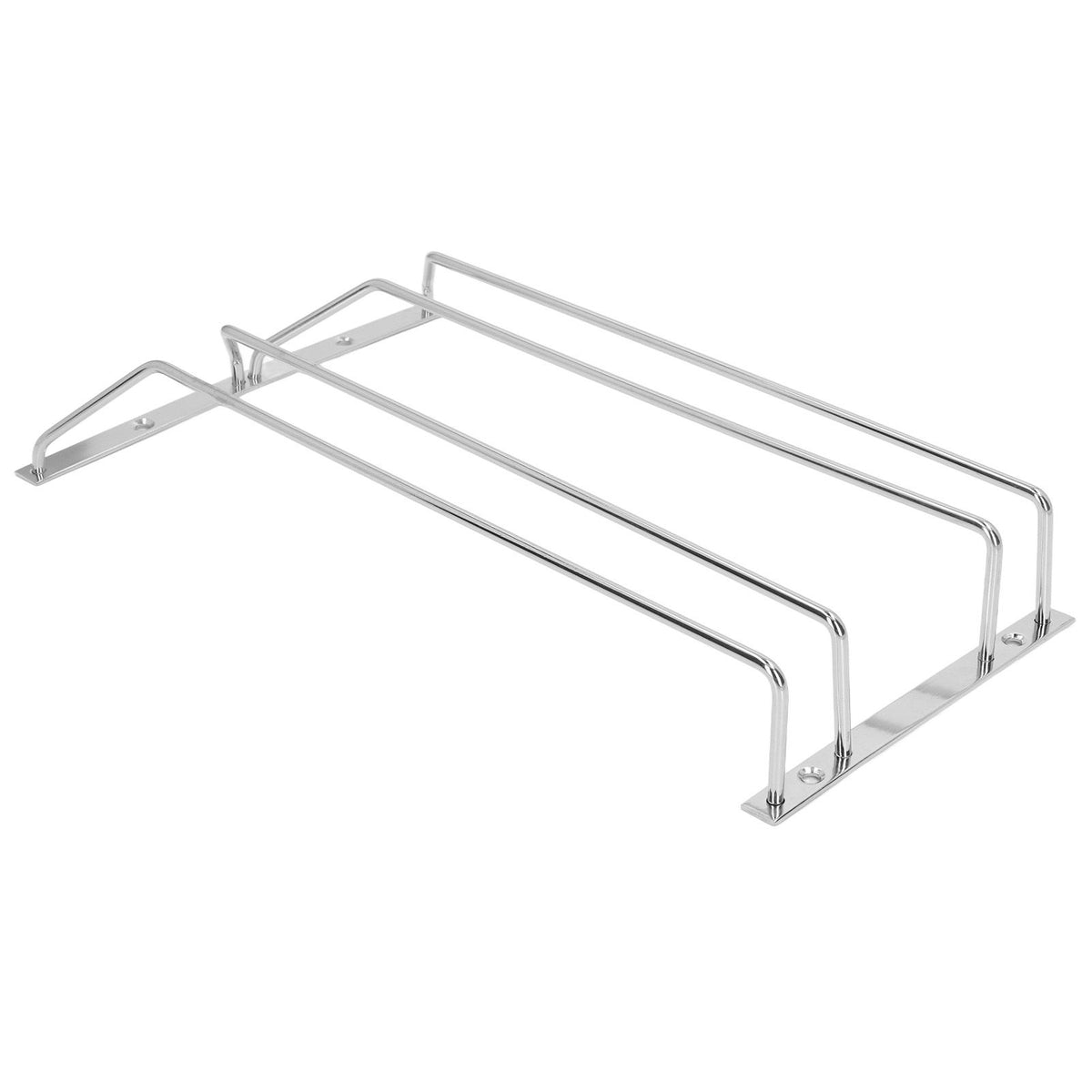Stainless Steel Double Row Wine Glass Stemware Rack Hanging Stemware Holder Under CabinetM