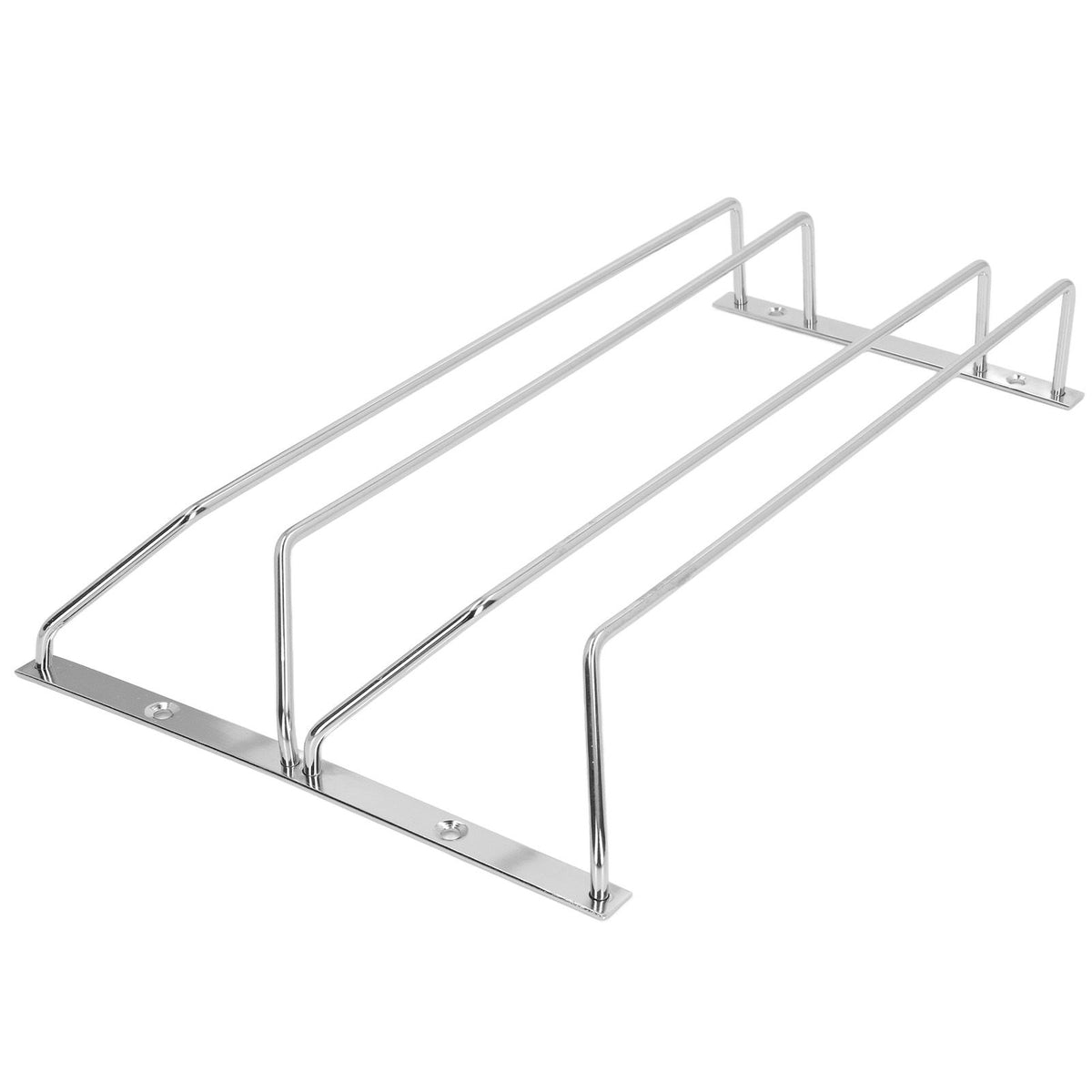 Stainless Steel Double Row Wine Glass Stemware Rack Hanging Stemware Holder Under CabinetM