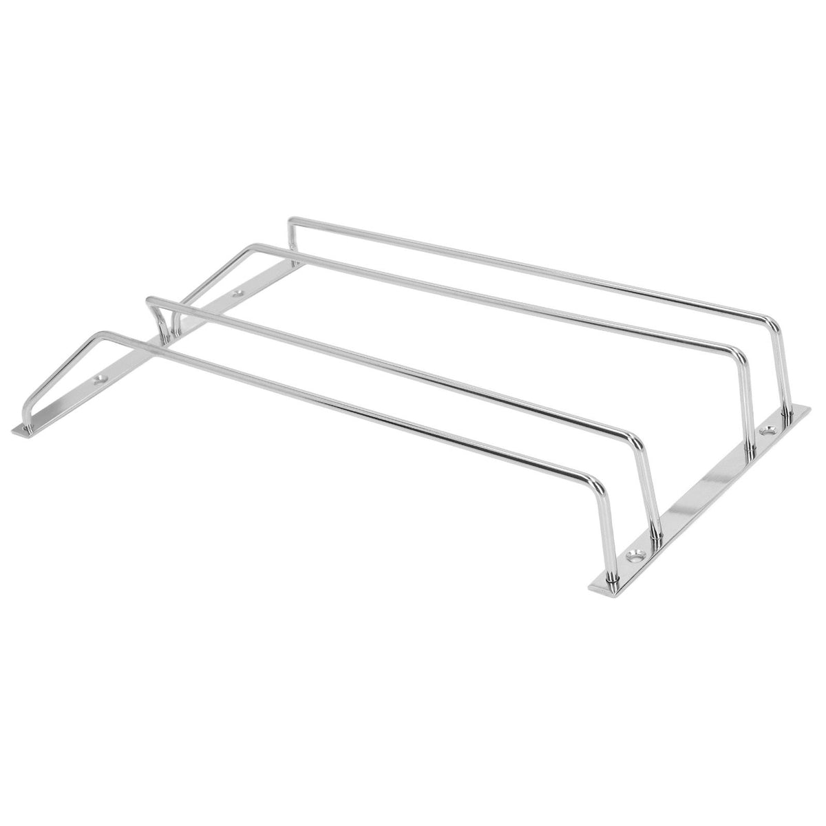 Stainless Steel Double Row Wine Glass Stemware Rack Hanging Stemware Holder Under CabinetM