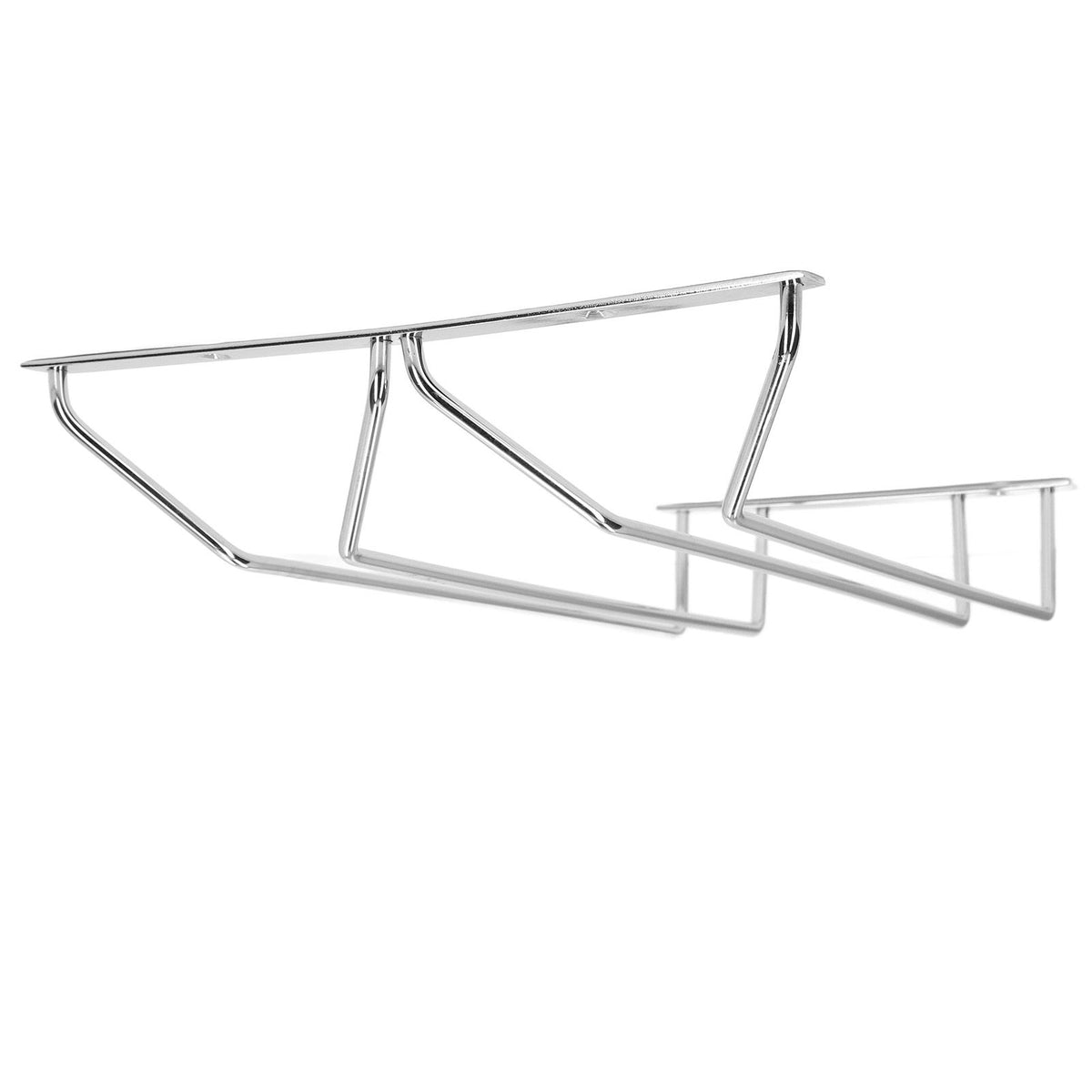 Stainless Steel Double Row Wine Glass Stemware Rack Hanging Stemware Holder Under CabinetM
