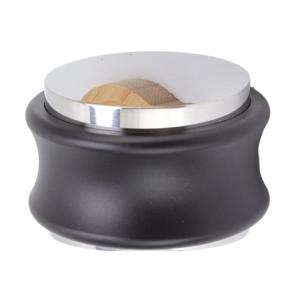 Coffee Distributor Stainless Steel Alloy Dual Head Adjustable Depth Coffee Leveler with Bamboo Base 53mm/2.09in
