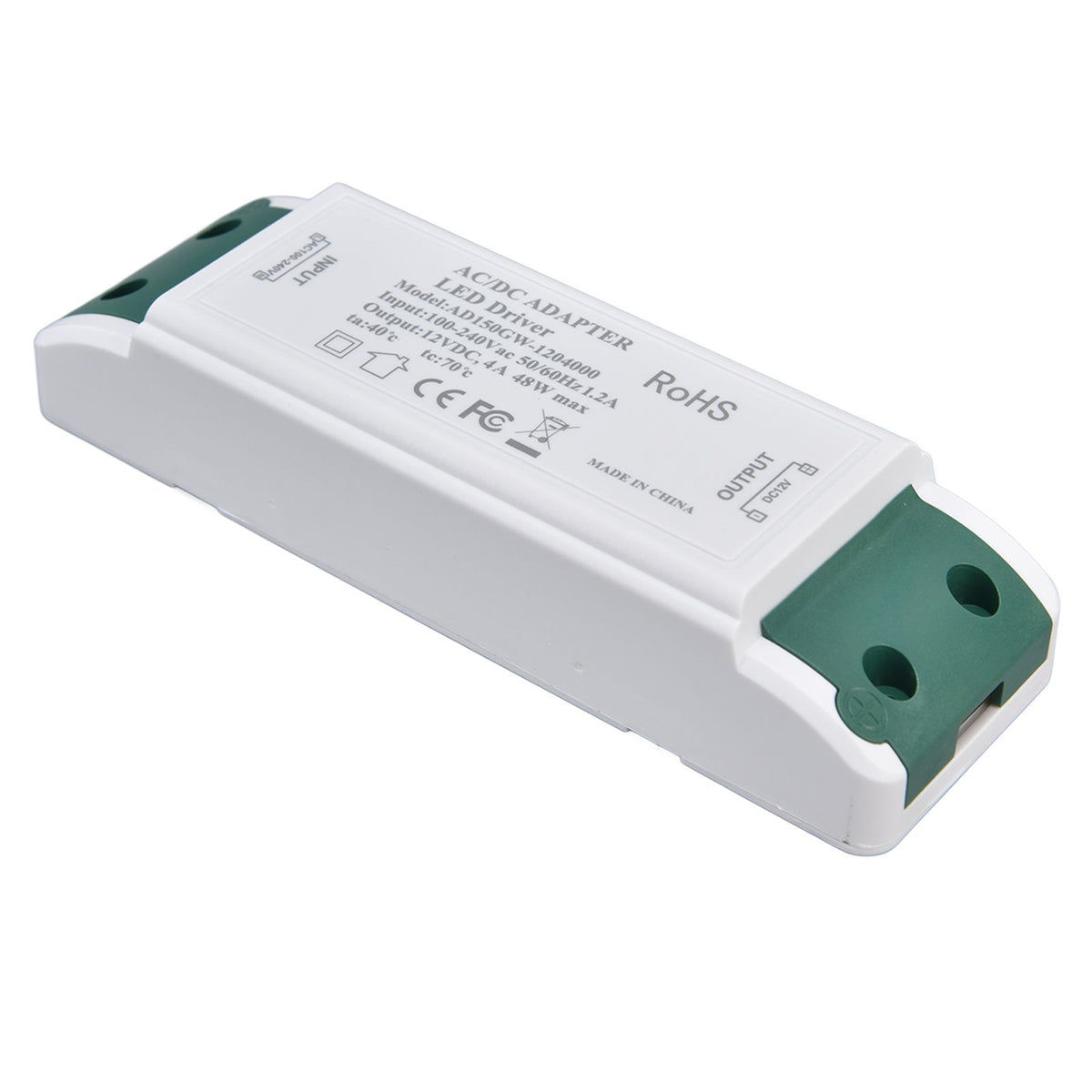 LED Power Driver 12V DC 48W 4A Constant Current Voltage Adapter 12V LED Power Transformer AC100‑240V