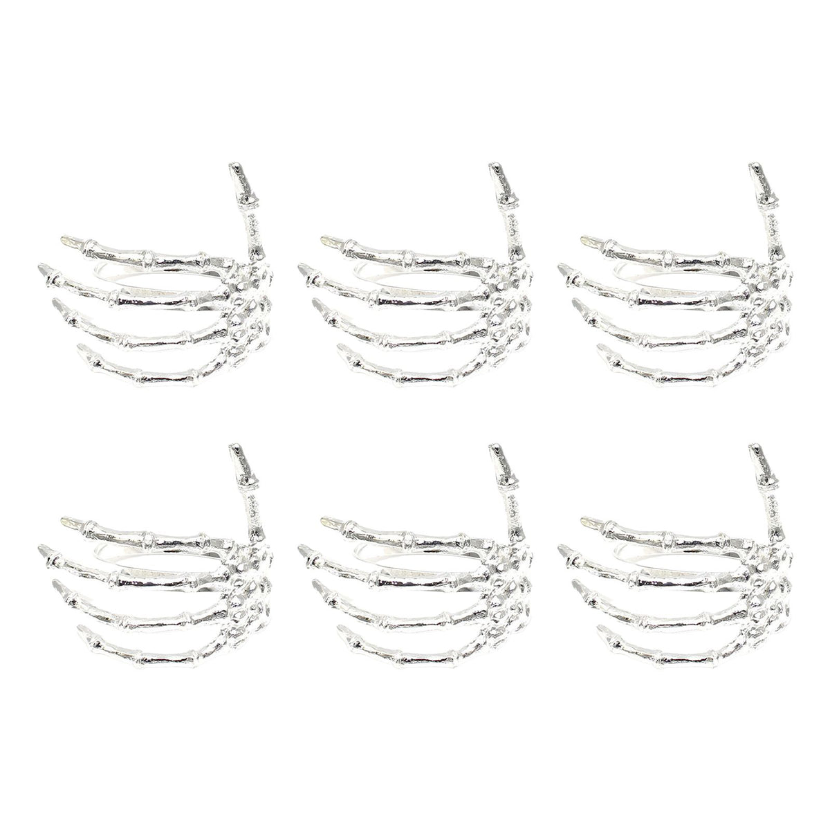 Wine Tableware Halloween Napkin Buckle Ghost Hand Napkin Ring Alloy Napkin Ring Silver