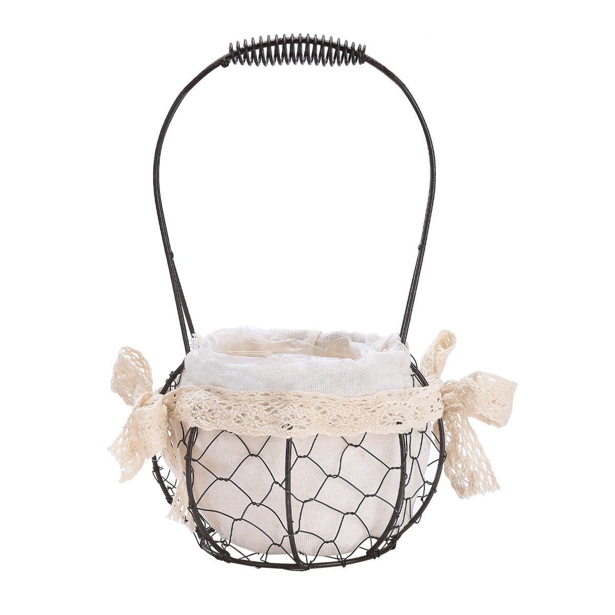 Iron Flower Baskets for Wedding Favors Floral Arrangement Flower Basket Succulent Greenery Baskets