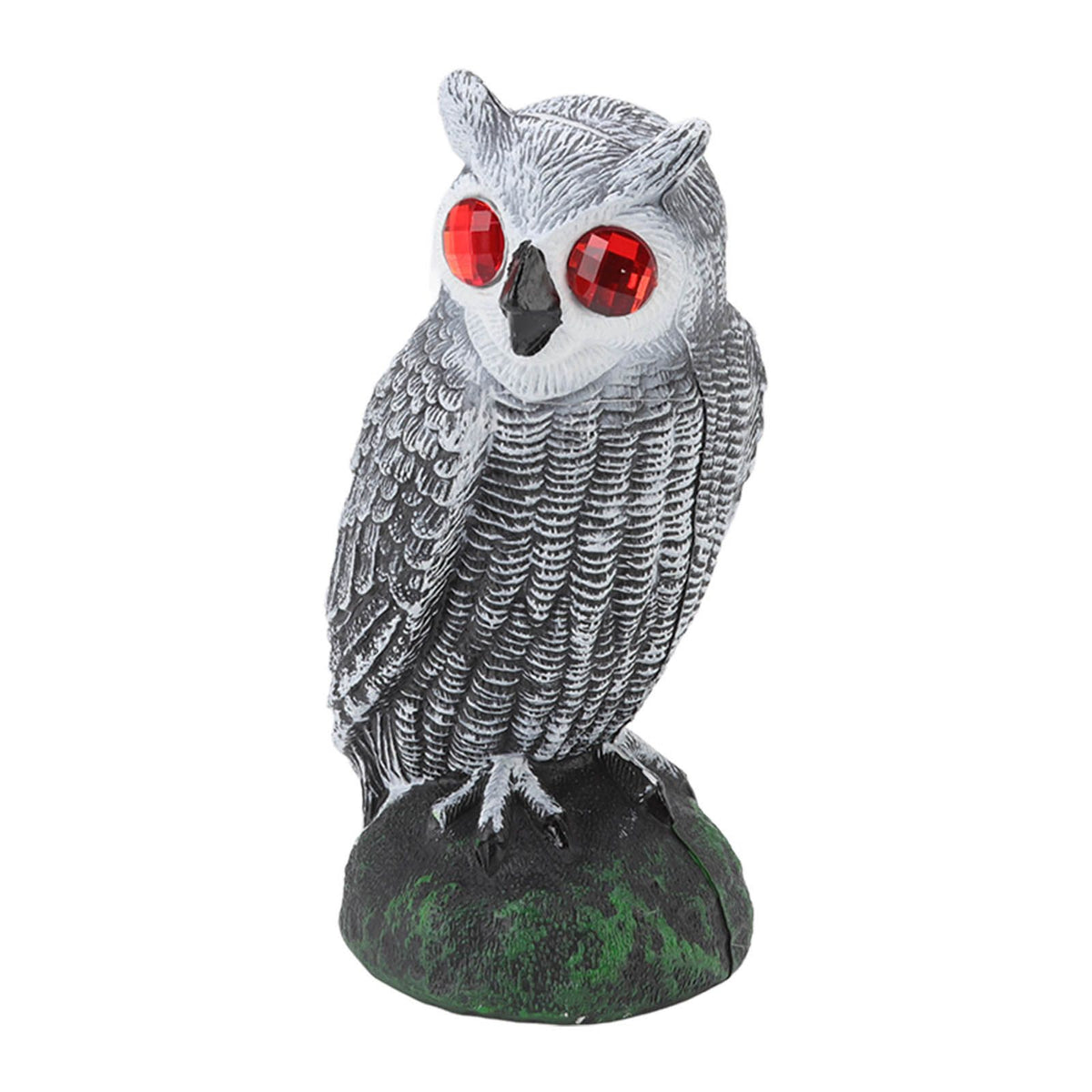 Owl Bird Deterrent Garden Plastic Red Eyes Owls to Keep Birds Away Fine Details Wear Resistant Owls to Keep Birds Away Elbow Cat Plain White