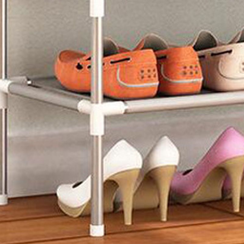 Multi Layer Shoe Rack Plastic Stackable Breathable Strong Compression Capability Shoe Storage Rack for Student Dormitory 5 Layers