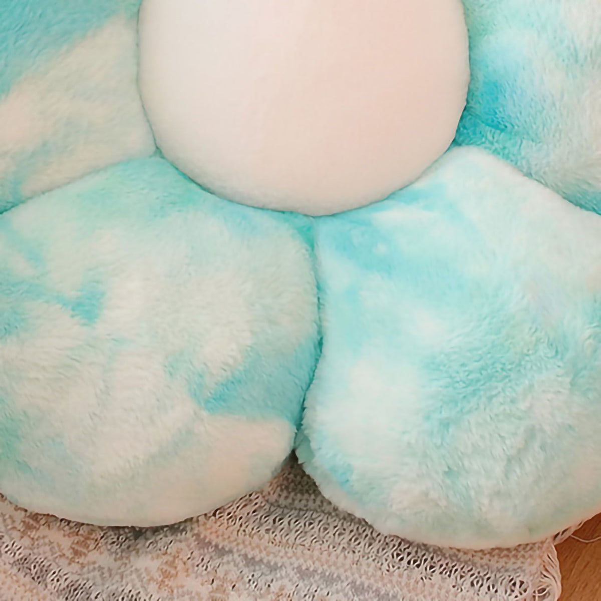Flower Plush Pillow Soft Comfortable Colorful Flower Cushion Plush Pillow Home Sofa Flower Pillow Birthday Gift Blue 50cm 0.45Kg