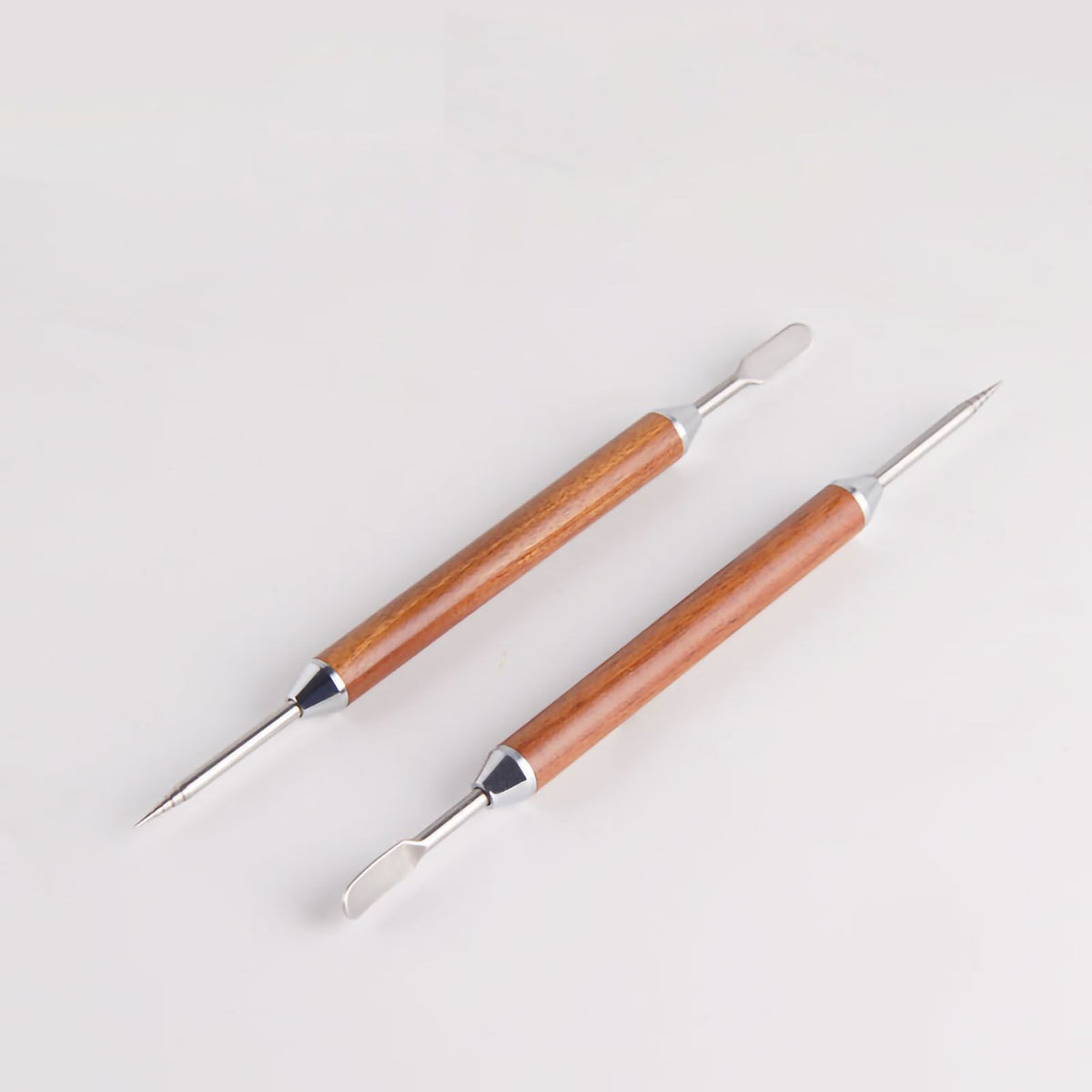Coffee Art Needle Wood Handle Stainless Steel Latte Carving Pen DIY Coffee Art Tool Pear Wood Handle Coffee Art Needle