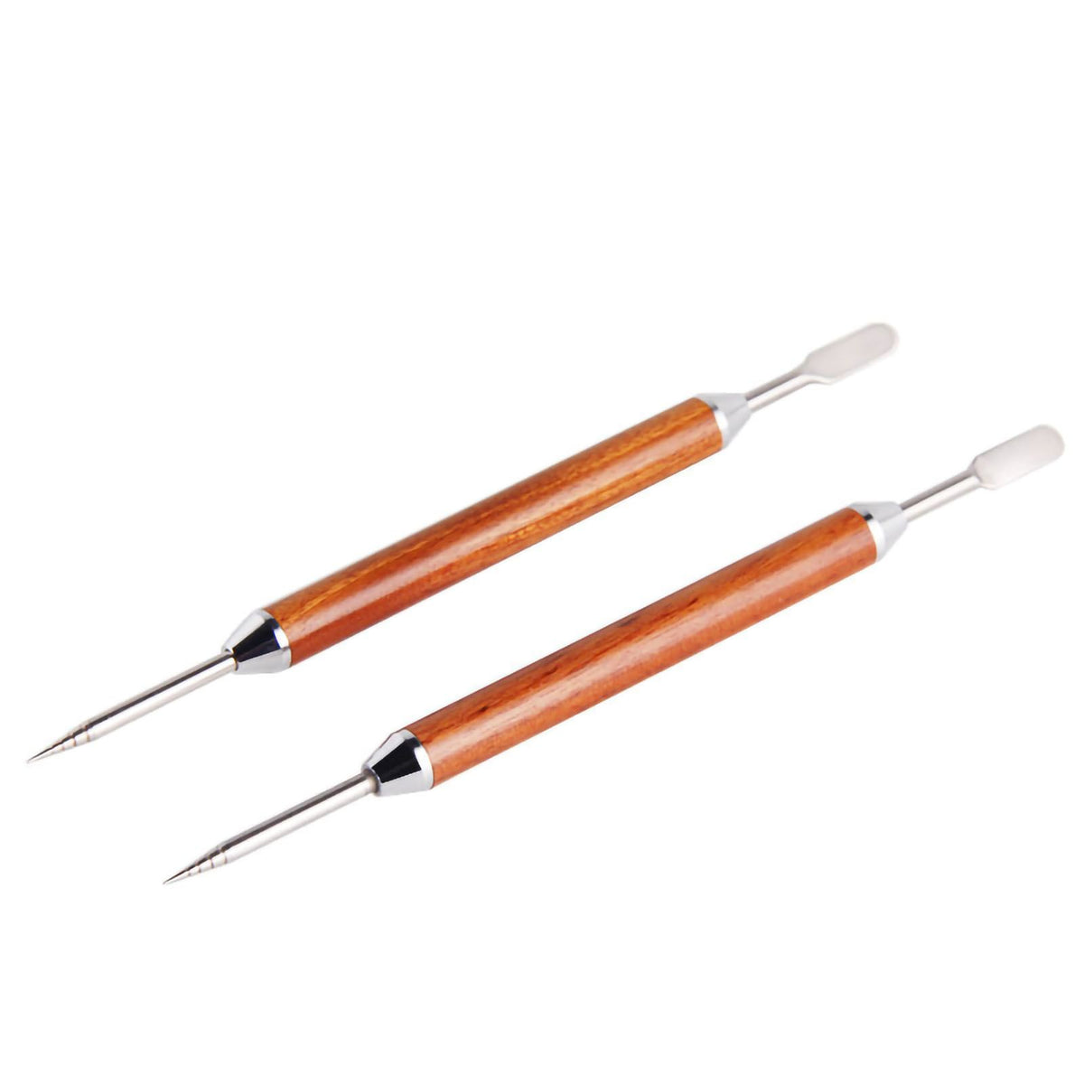 Coffee Art Needle Wood Handle Stainless Steel Latte Carving Pen DIY Coffee Art Tool Pear Wood Handle Coffee Art Needle