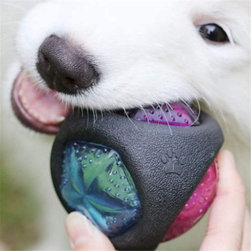 Rubber Dog Ball Puppy Bite Resistant Ball Dental Care Toy for Pet Molar Training Ball