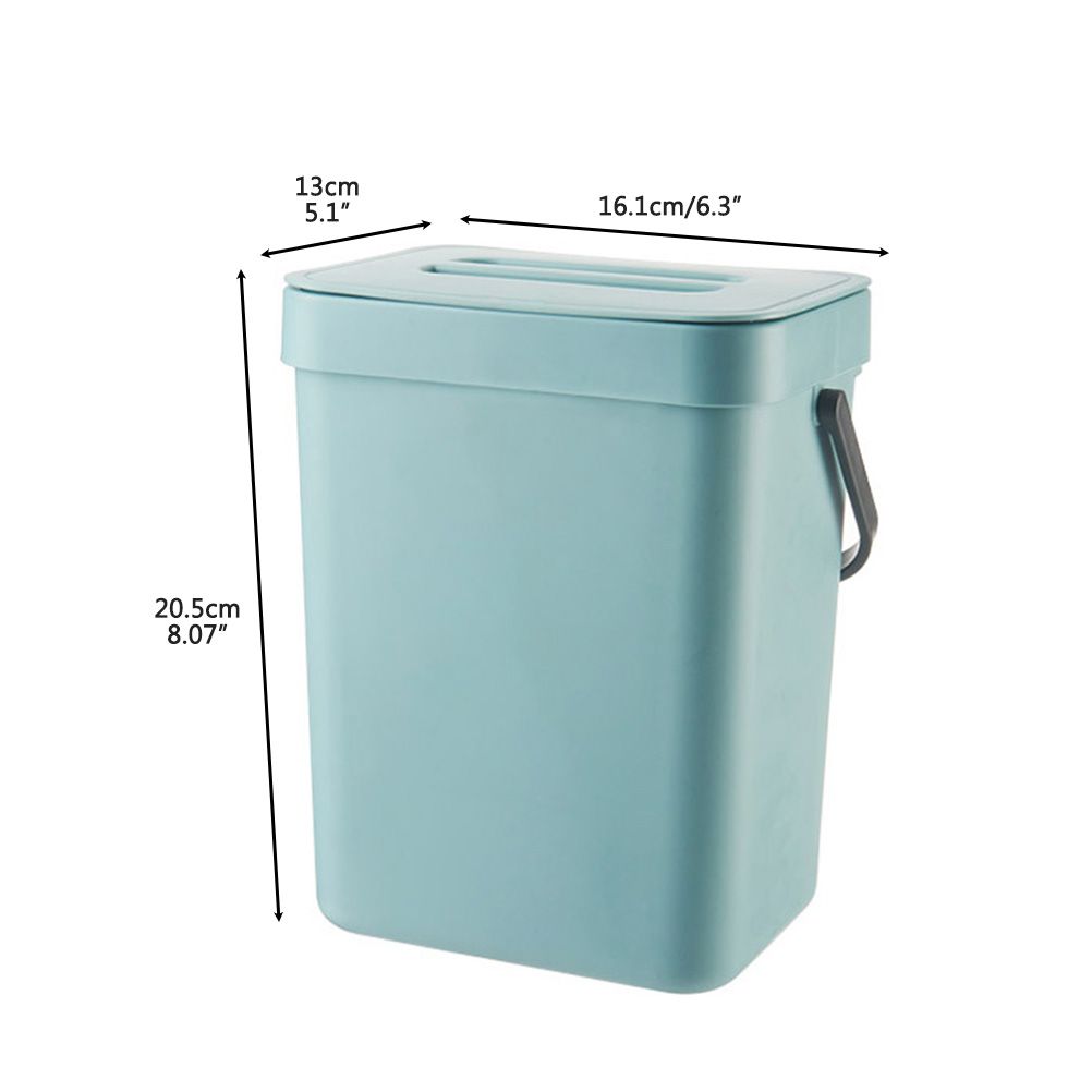 Small Kitchen Compost Bin 3L Kitchen Waste Bin Household Countertop Container with Lid for Rubbish Composter