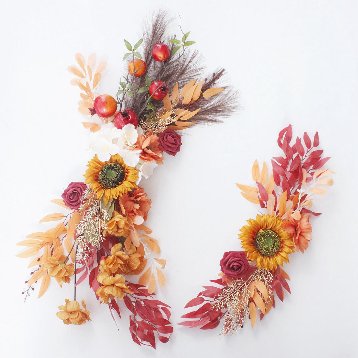 Artificial Flower Lintel Swags Sunflower Arch Silk Floral Swag Wedding Decoration