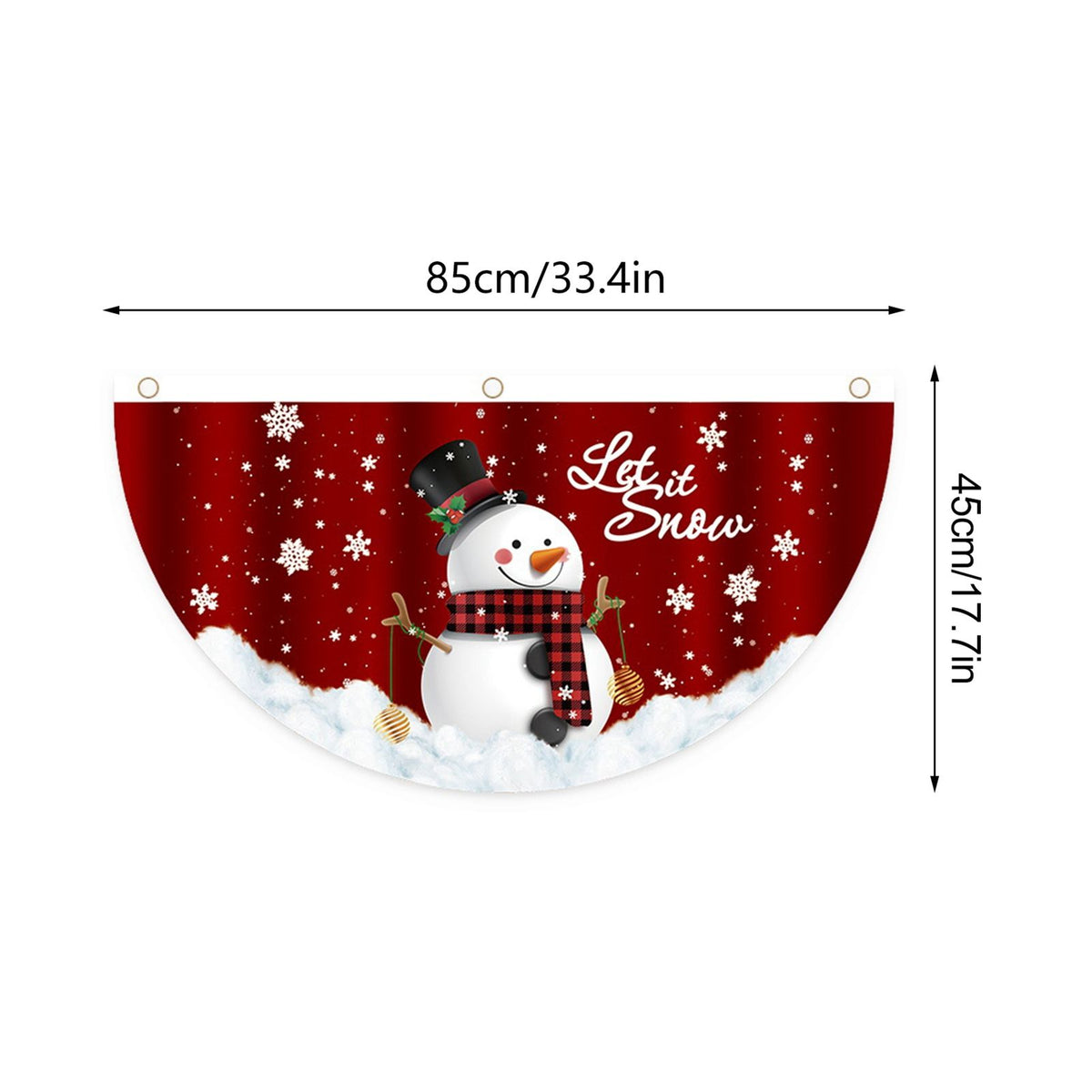 Christmas Fan Shaped Flags Outdoor Flag Doors Hang Christmas Decorations