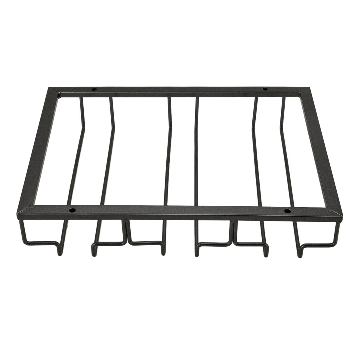 Iron Art Upside Down Wine Glass Holder European Style Hanging Wine Glass Rack Under Cabinet Black