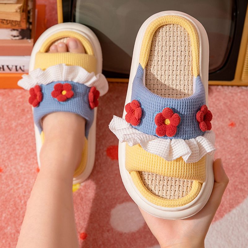 Slipper Comfortable Quick Drying Breathable Skidproof Women Sandal for Home Bedroom Yellow 38/39 for 37-38