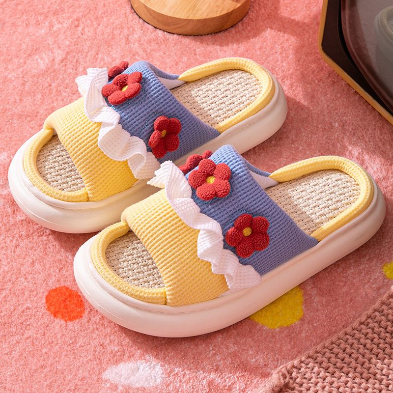 Slipper Comfortable Quick Drying Breathable Skidproof Women Sandal for Home Bedroom Yellow 38/39 for 37-38