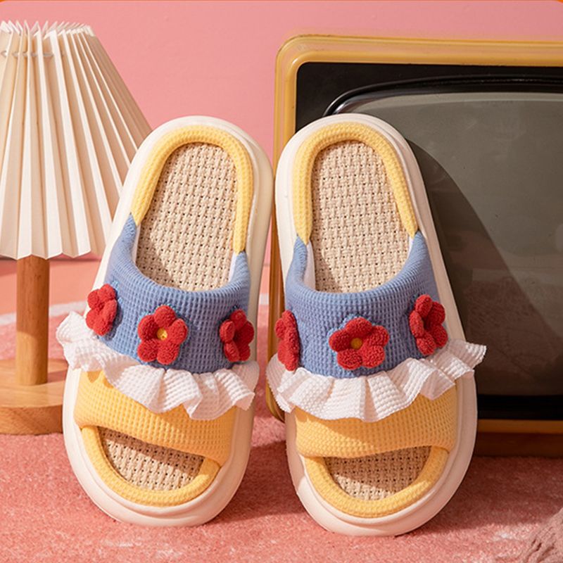 Slipper Comfortable Quick Drying Breathable Skidproof Women Sandal for Home Bedroom Yellow 38/39 for 37-38