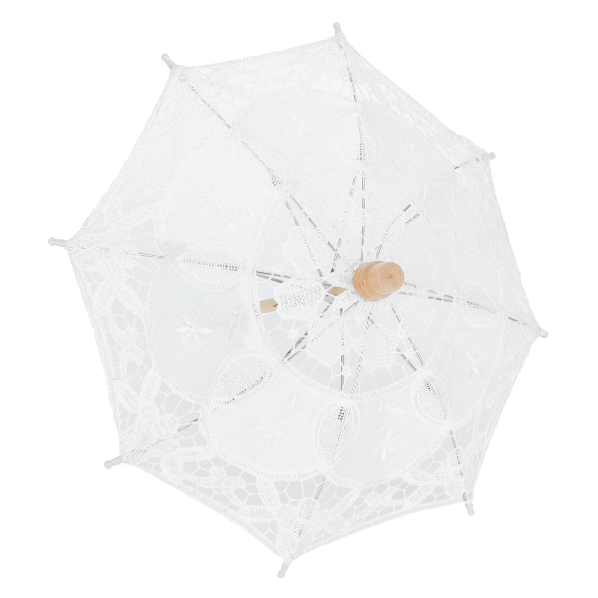 Lace Umbrella Parasol Vintage Wedding Bridal Umbrella for Photo Costume Party SuppliesS White