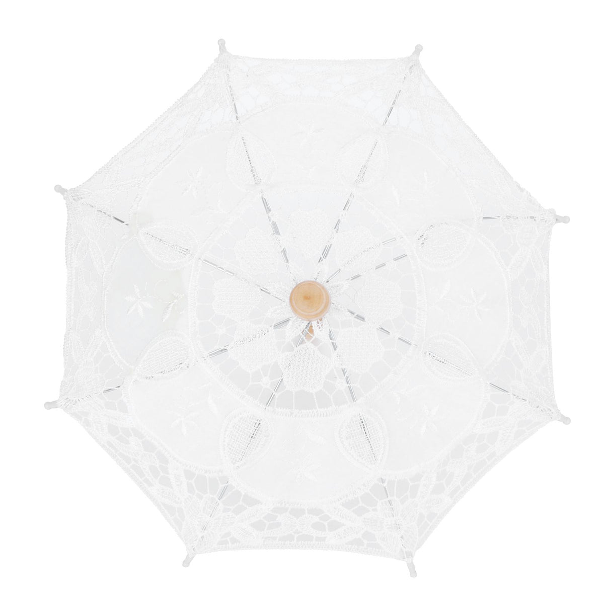 Lace Umbrella Parasol Vintage Wedding Bridal Umbrella for Photo Costume Party SuppliesS White