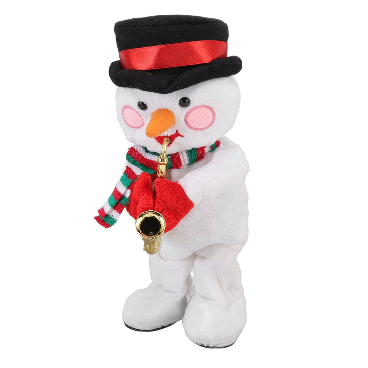 Electric Music Christmas Toy Doll 8 Songs Continuous Play Dancing Singing Glowing Swinging Plush Toy for Kids Adults Christmas Snowman