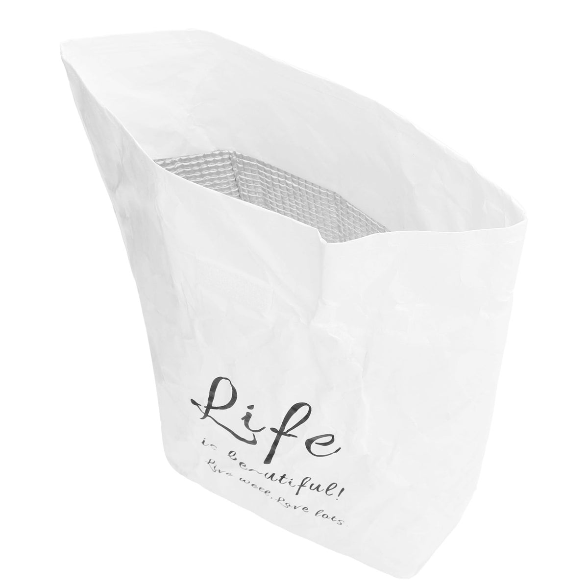 Kraft Paper Lunch Bag Aluminum Film Insulated Holder Environmental Protection Storage SuppliesWhite