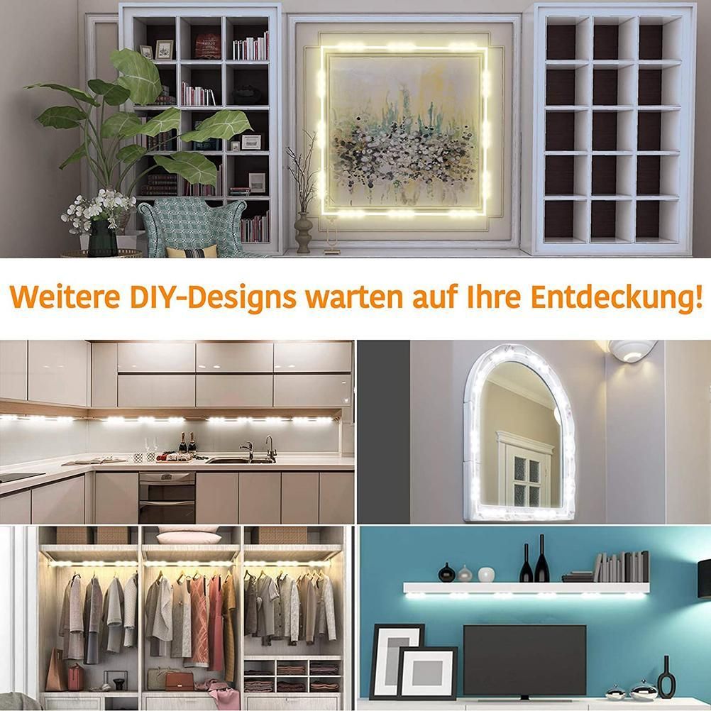 LED Mirror Light Dimmable Mirror Lighting with 45 Leds DIY Make Up Light for Dressing Table USB Makeup Mirror Light