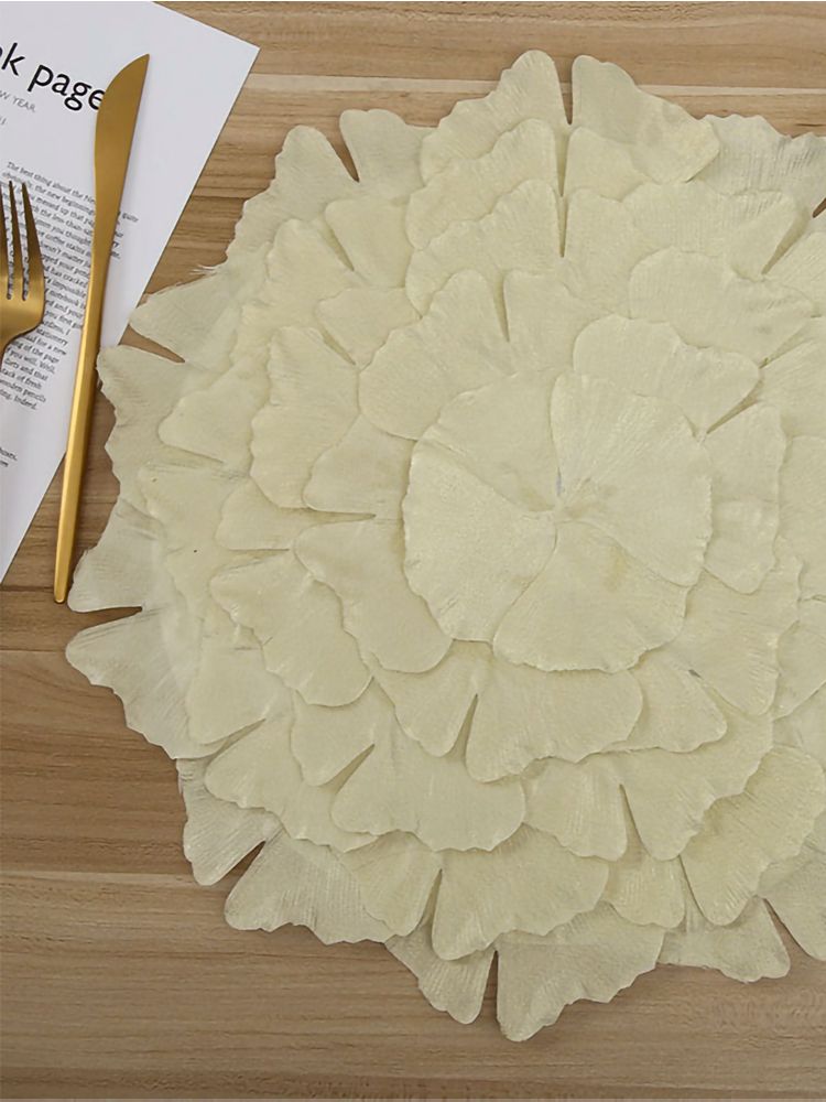 Ginkgo Leaf Placemat Multipurpose Durable Wear Resistance Exquisite Innovative Table Decorations