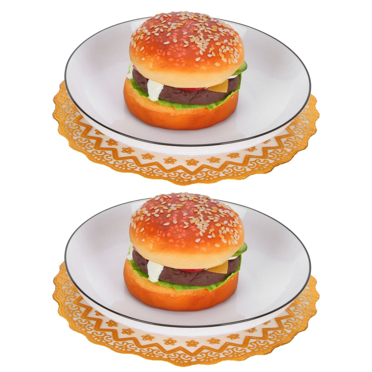 2PCS 20x20cm Table Mats Gold Placemats Coffee Cup Mat Coaster for Wedding Party SuppliesType 02