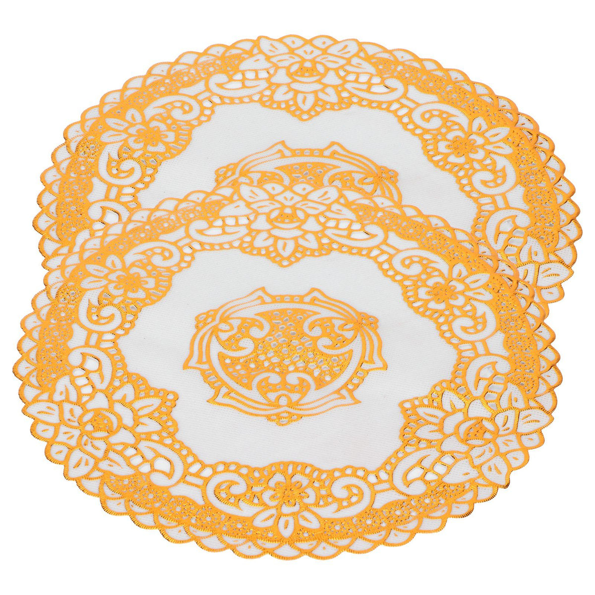 2PCS 20x20cm Table Mats Gold Placemats Coffee Cup Mat Coaster for Wedding Party SuppliesType 04