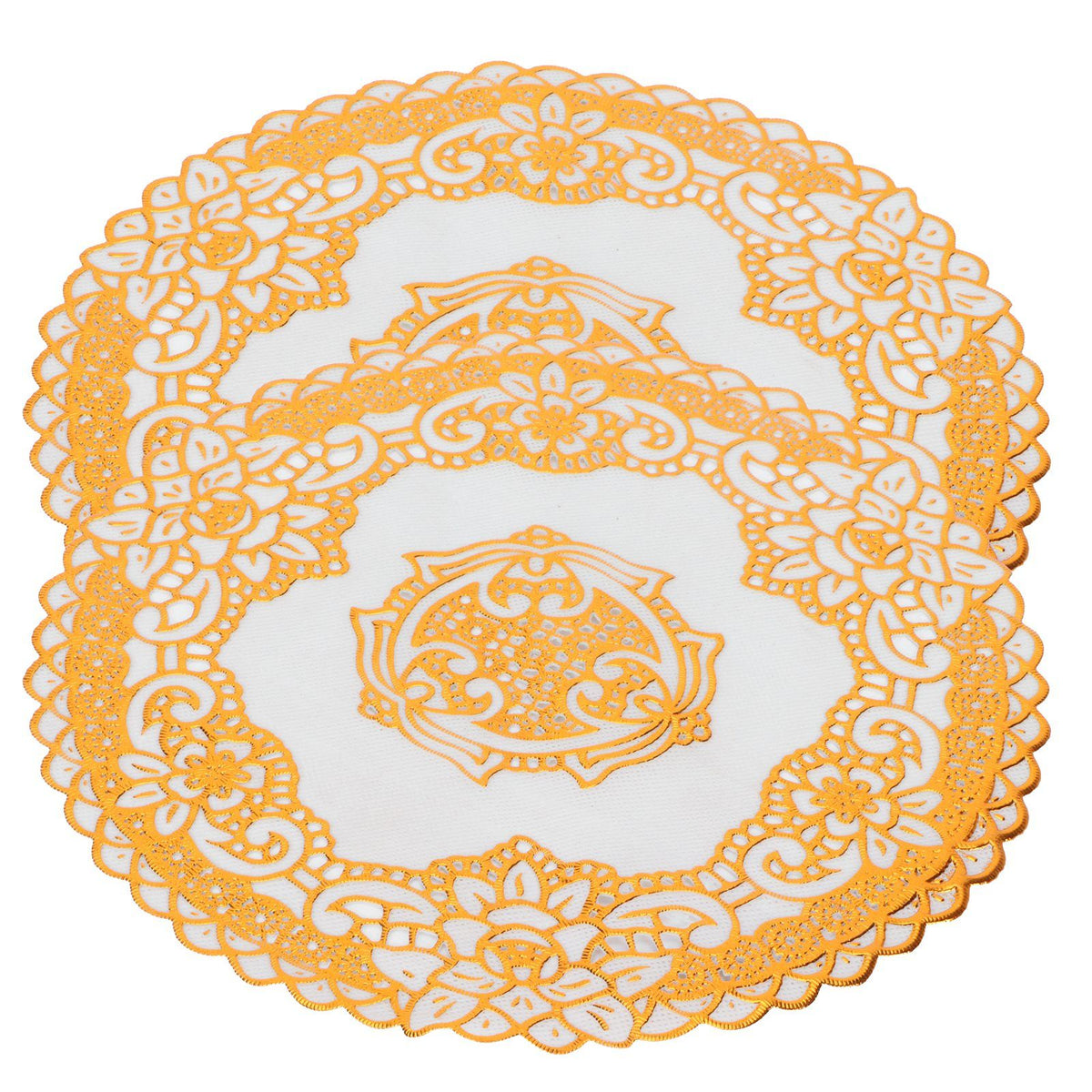 2PCS 20x20cm Table Mats Gold Placemats Coffee Cup Mat Coaster for Wedding Party SuppliesType 04